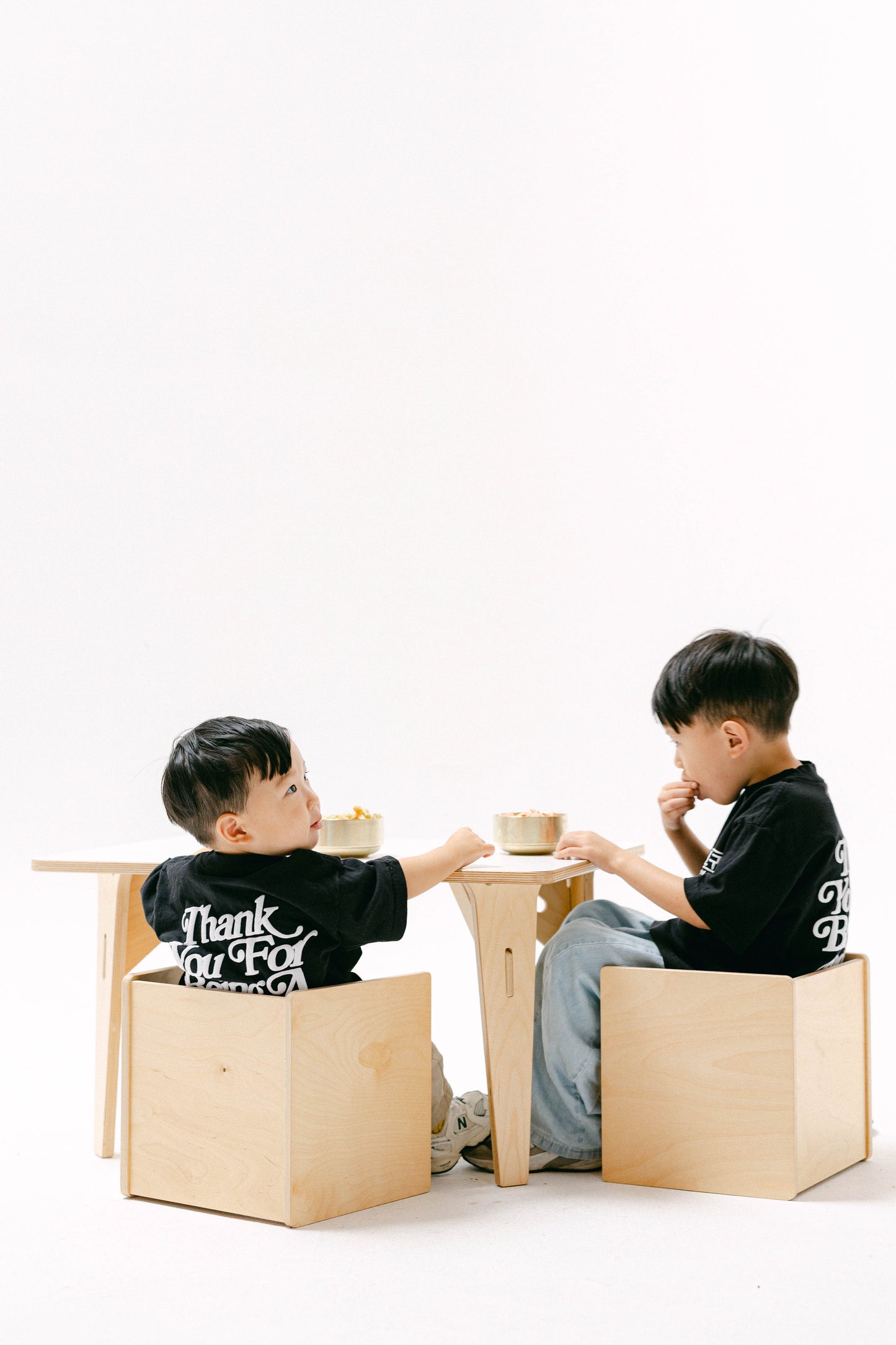 Kids Snack Club Tee (Off-Black)
